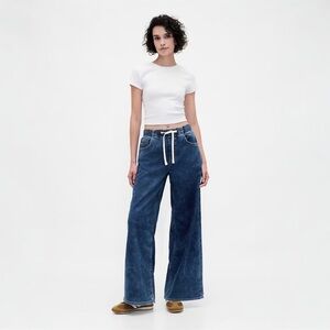 NWOT GAP Mid Rise Knit Denim Baggy Jeans